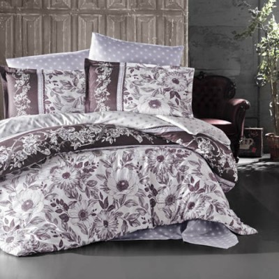 Lenjerie de pat satin clasy king size (mocha v1)